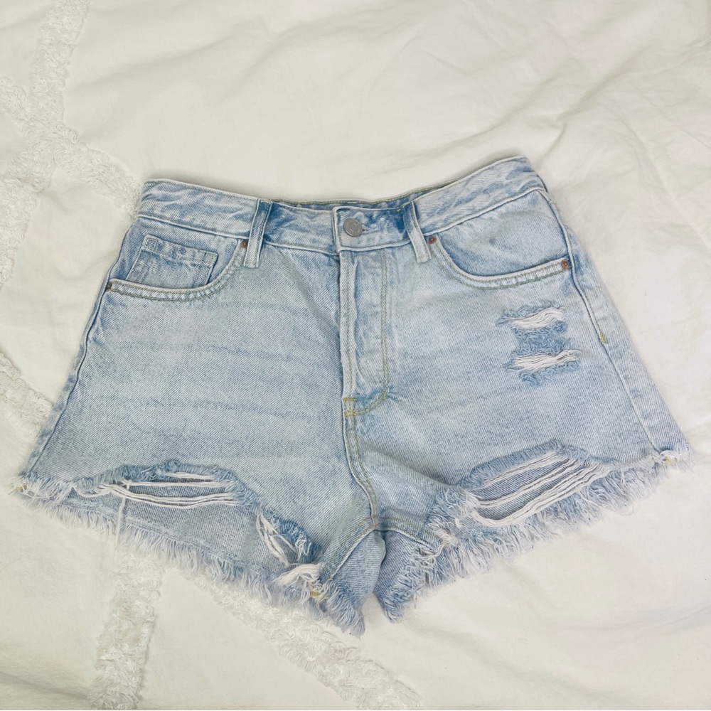 PacSun Distressed Light blue Denim Jean Small Shorts